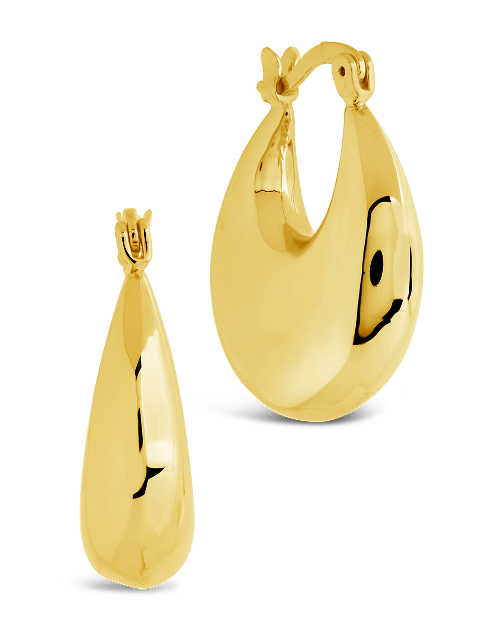 Brooklyn Chunky Tube Hoop Earrings - Sterling Forever