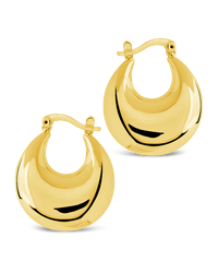 Brooklyn Chunky Tube Hoop Earrings - Sterling Forever