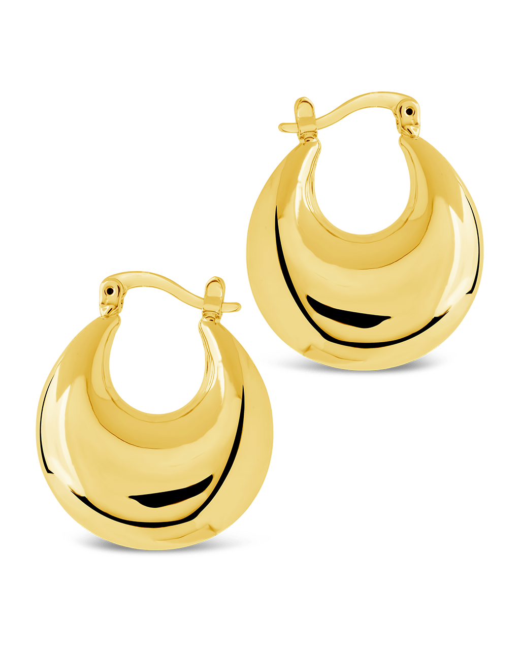 Brooklyn Chunky Tube Hoop Earrings - Sterling Forever