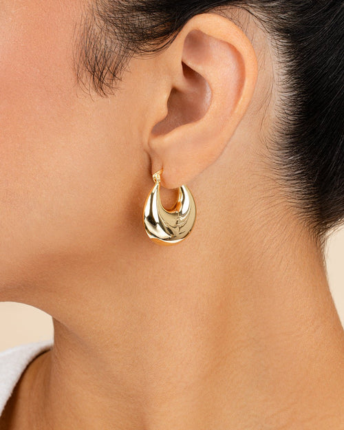 Brooklyn Chunky Tube Hoop Earrings - Sterling Forever