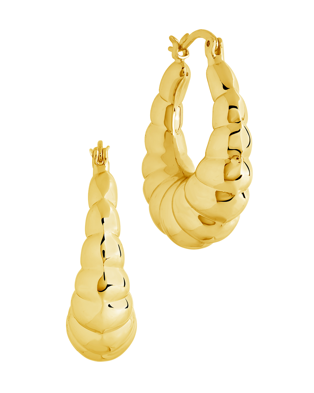 Melody Ribbed Oversized Hoop Earrings