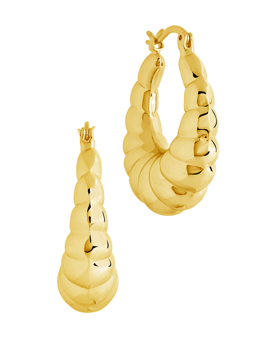 Melody Ribbed Oversized Hoop Earrings