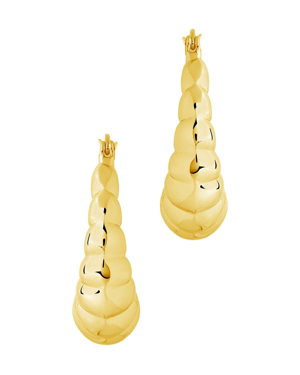 Melody Ribbed Oversized Hoop Earrings