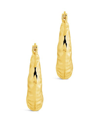 Darla Hammered Hoop Earrings - Sterling Forever