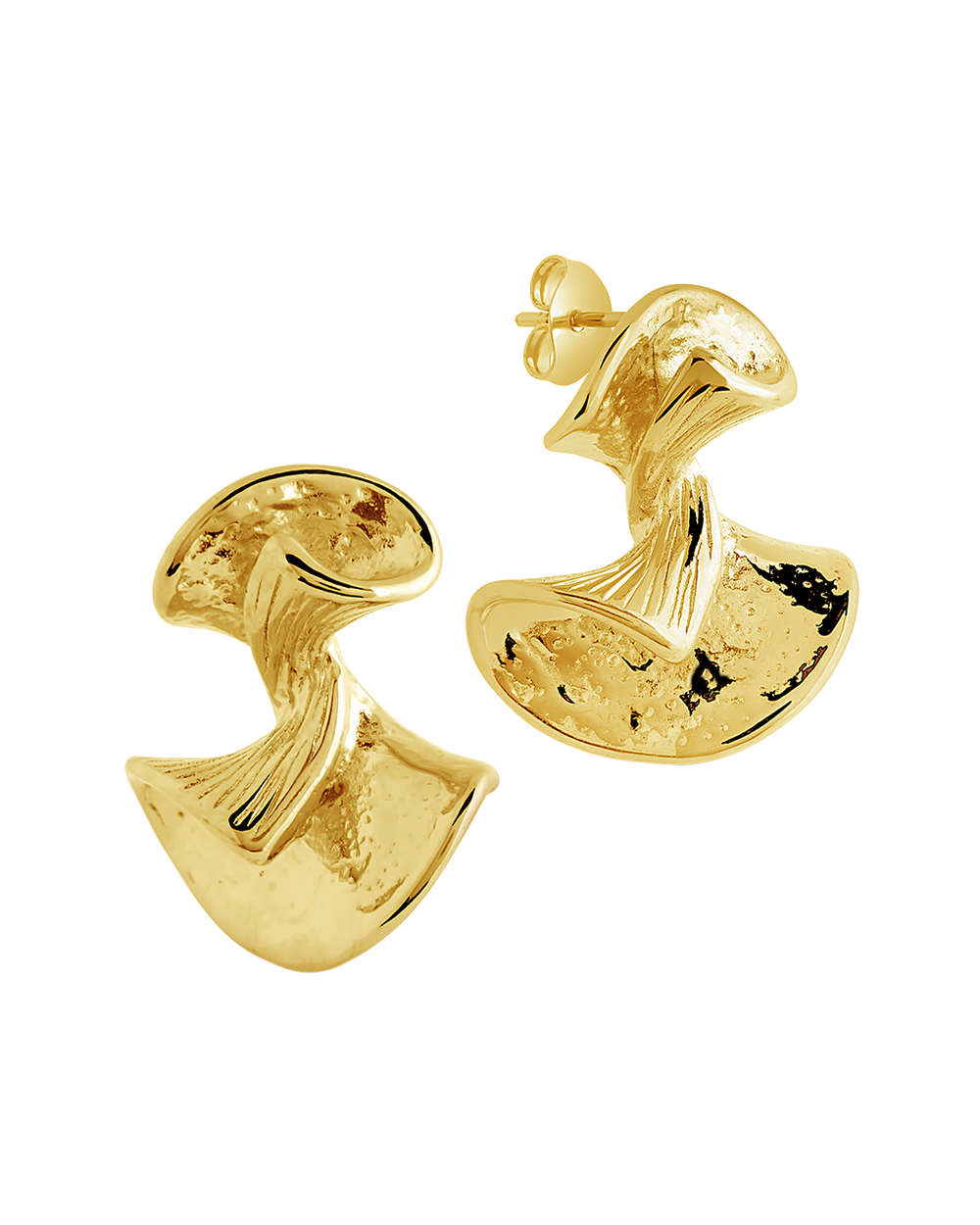 Libby Textured Fan Stud Earrings