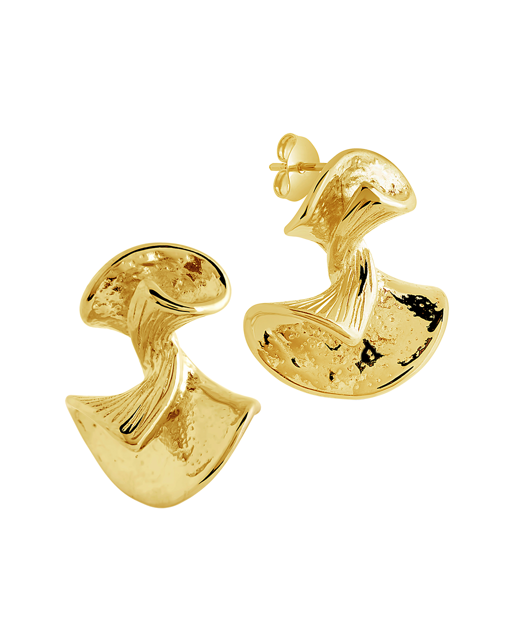 Libby Textured Fan Stud Earrings