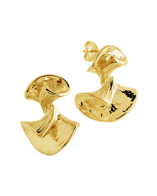 Libby Textured Fan Stud Earrings