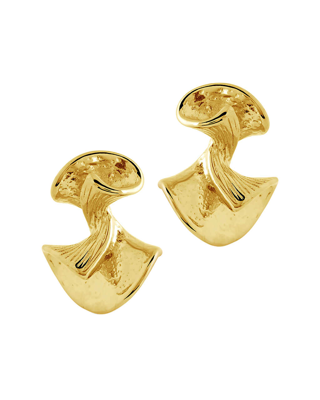 Libby Textured Fan Stud Earrings