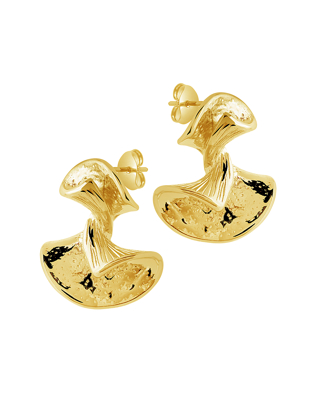 Libby Textured Fan Stud Earrings