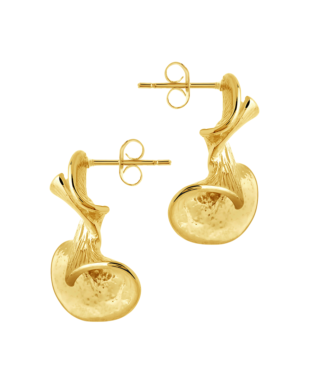 Libby Textured Fan Stud Earrings