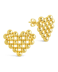 Meredith Heart Stud Earrings - Sterling Forever