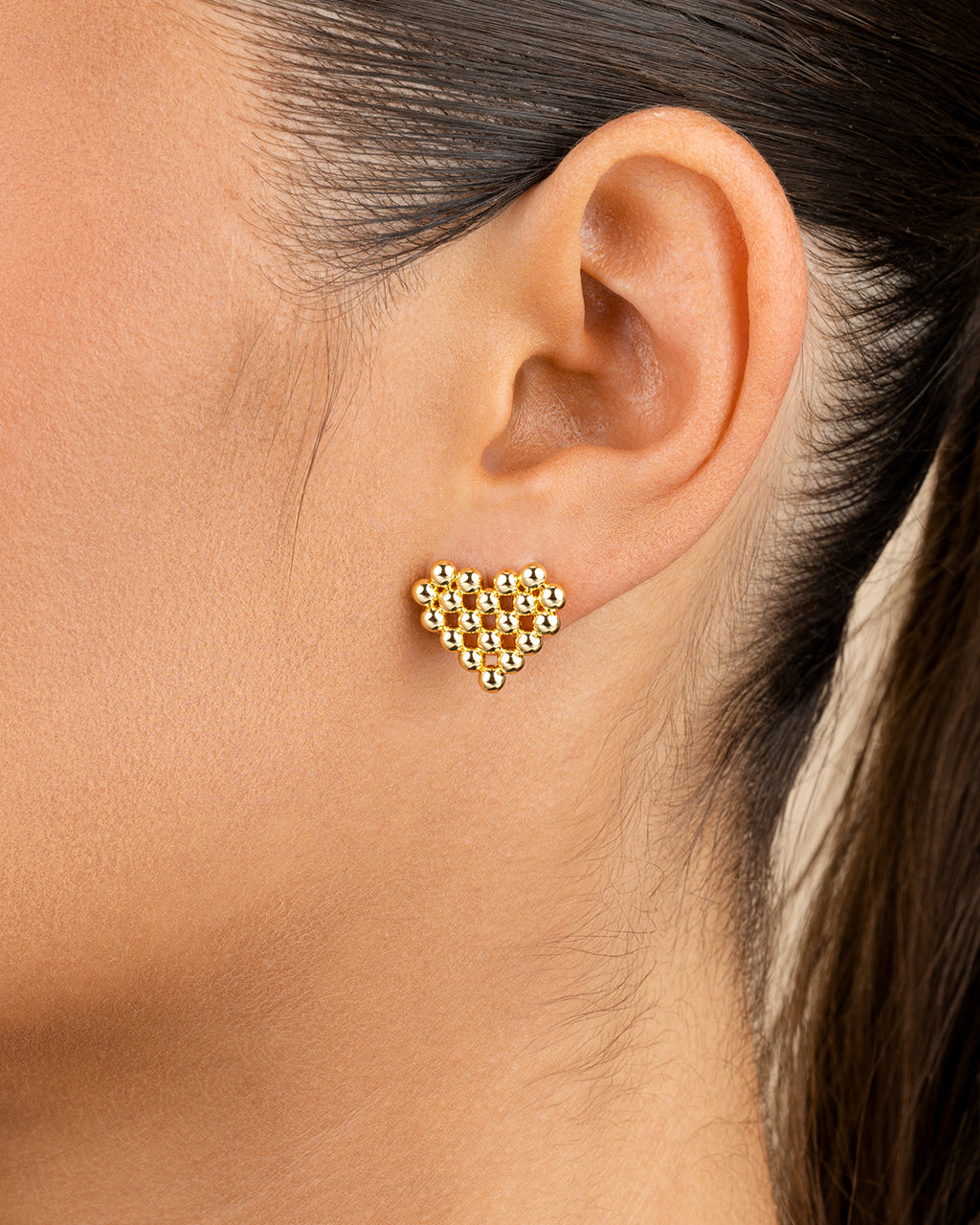 Meredith Heart Stud Earrings