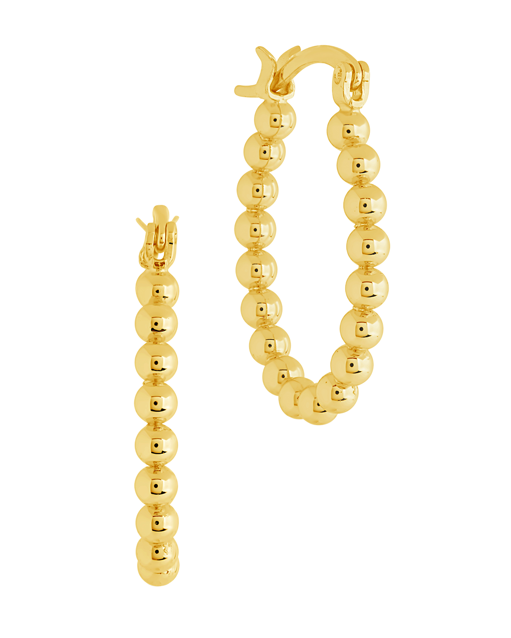 Elongated Bubble Sphere Hoop Earrings