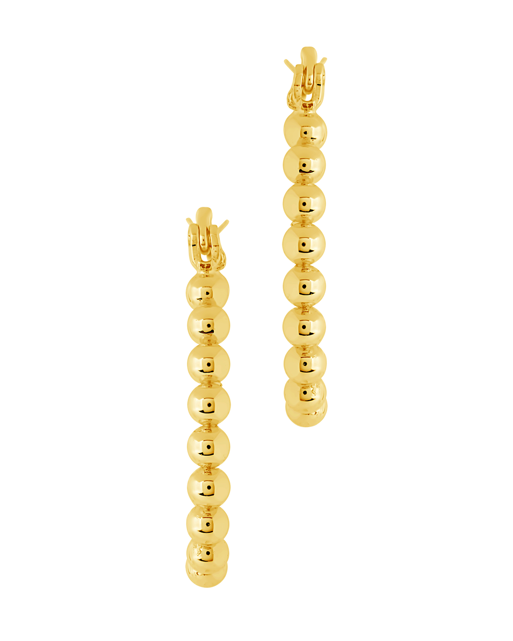 Elongated Bubble Sphere Hoop Earrings