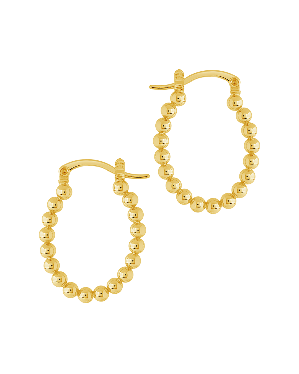 Elongated Bubble Sphere Hoop Earrings