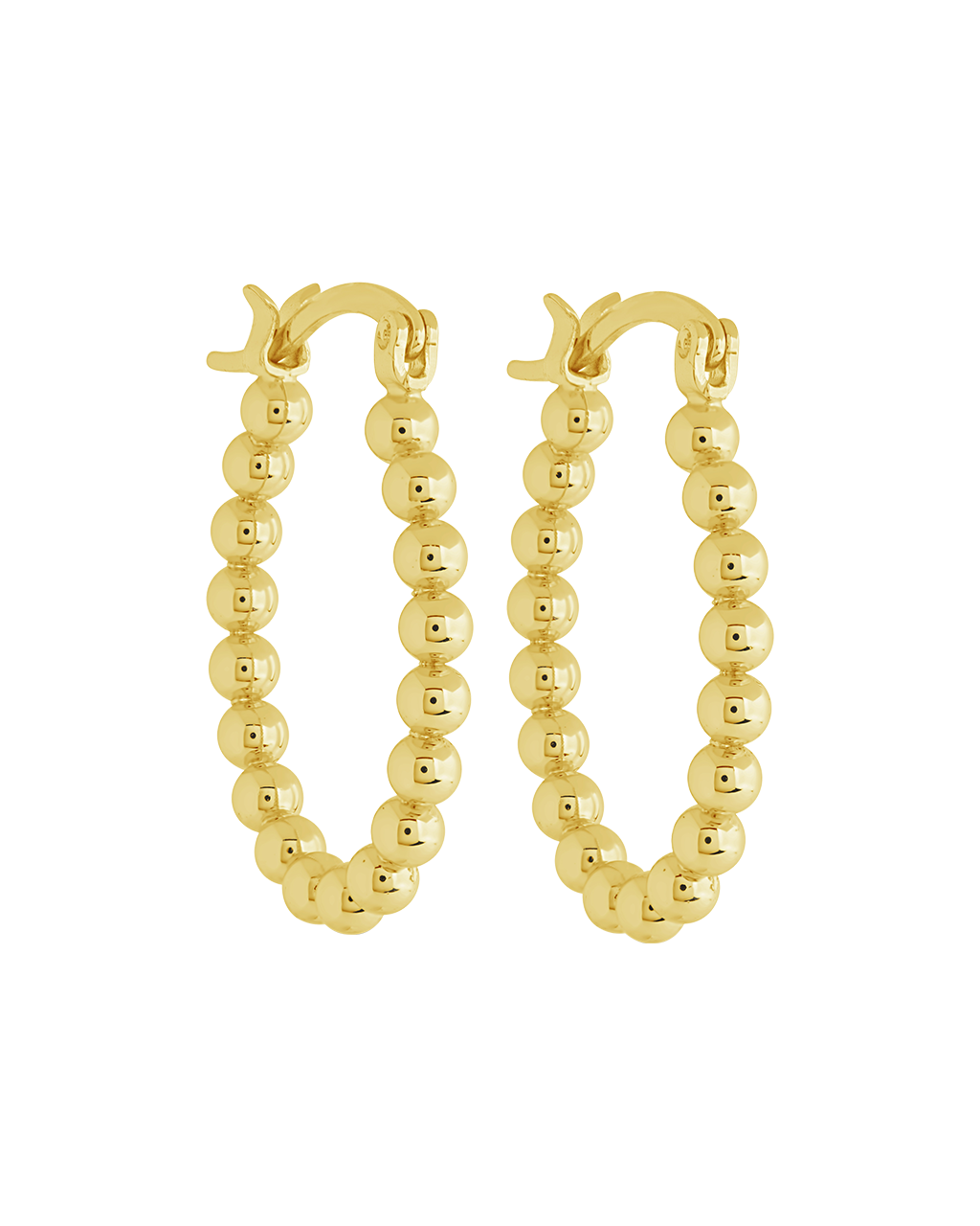 Elongated Bubble Sphere Hoop Earrings