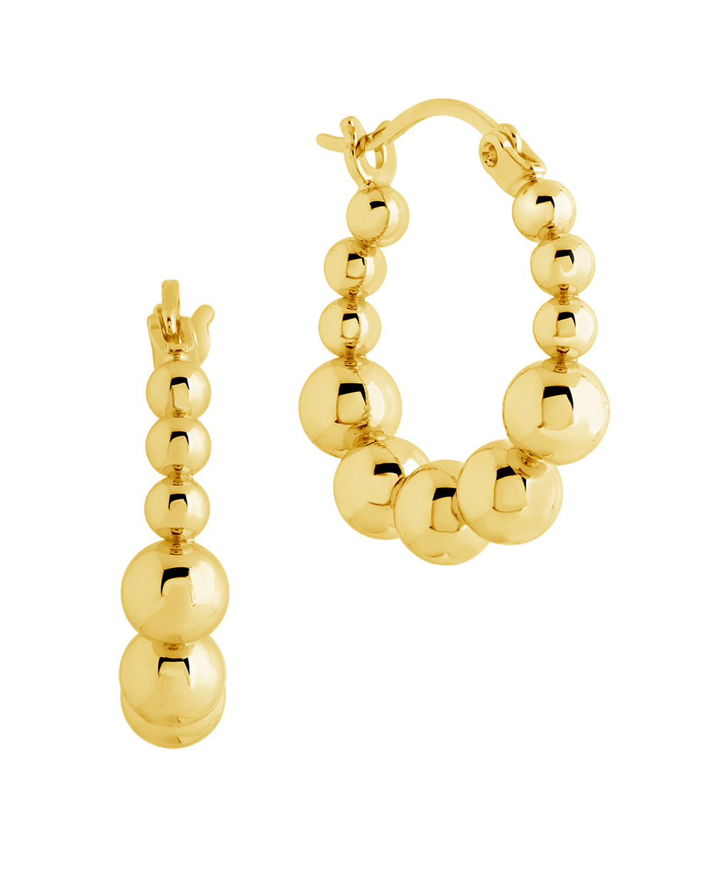 Graduated Bubble Sphere Hoop Earrings