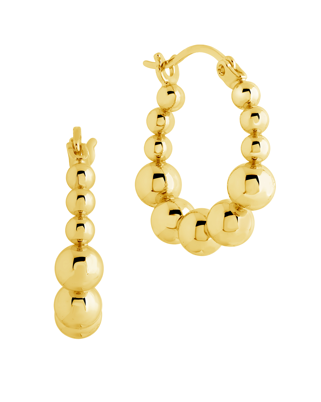 Graduated Bubble Sphere Hoop Earrings