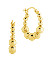 Graduated Bubble Sphere Hoop Earrings - Sterling Forever