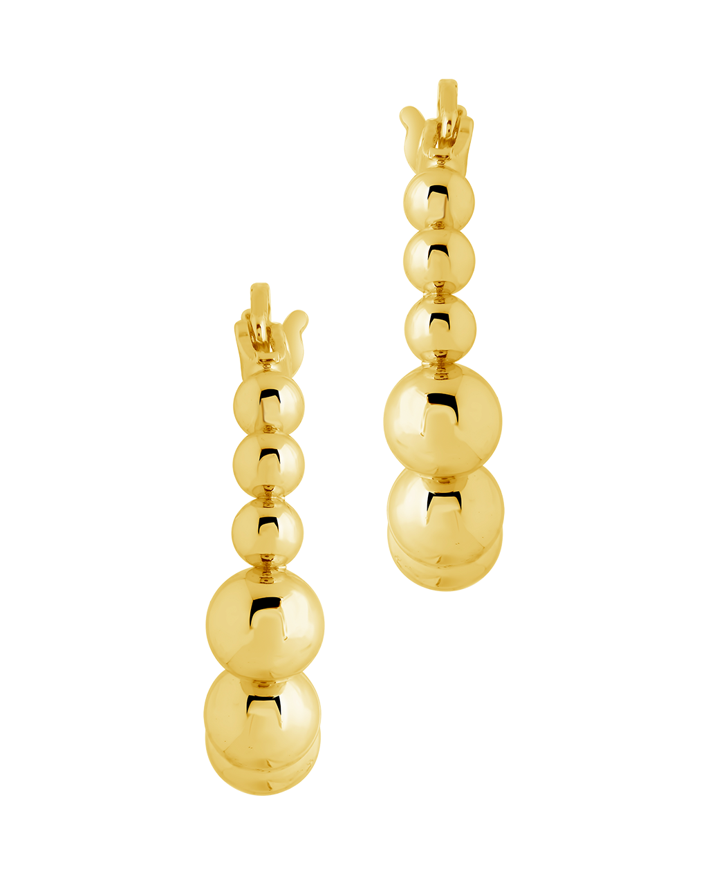 Graduated Bubble Sphere Hoop Earrings