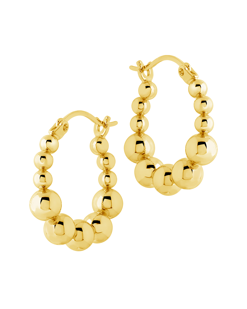 Graduated Bubble Sphere Hoop Earrings