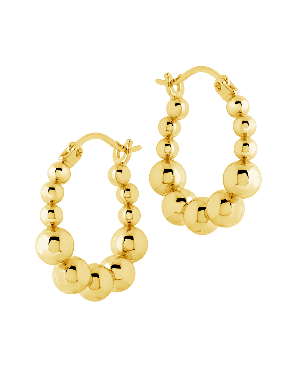 Graduated Bubble Sphere Hoop Earrings - Sterling Forever