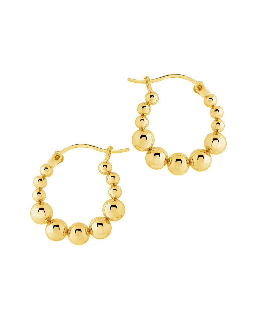 Graduated Bubble Sphere Hoop Earrings