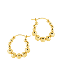 Graduated Bubble Sphere Hoop Earrings - Sterling Forever