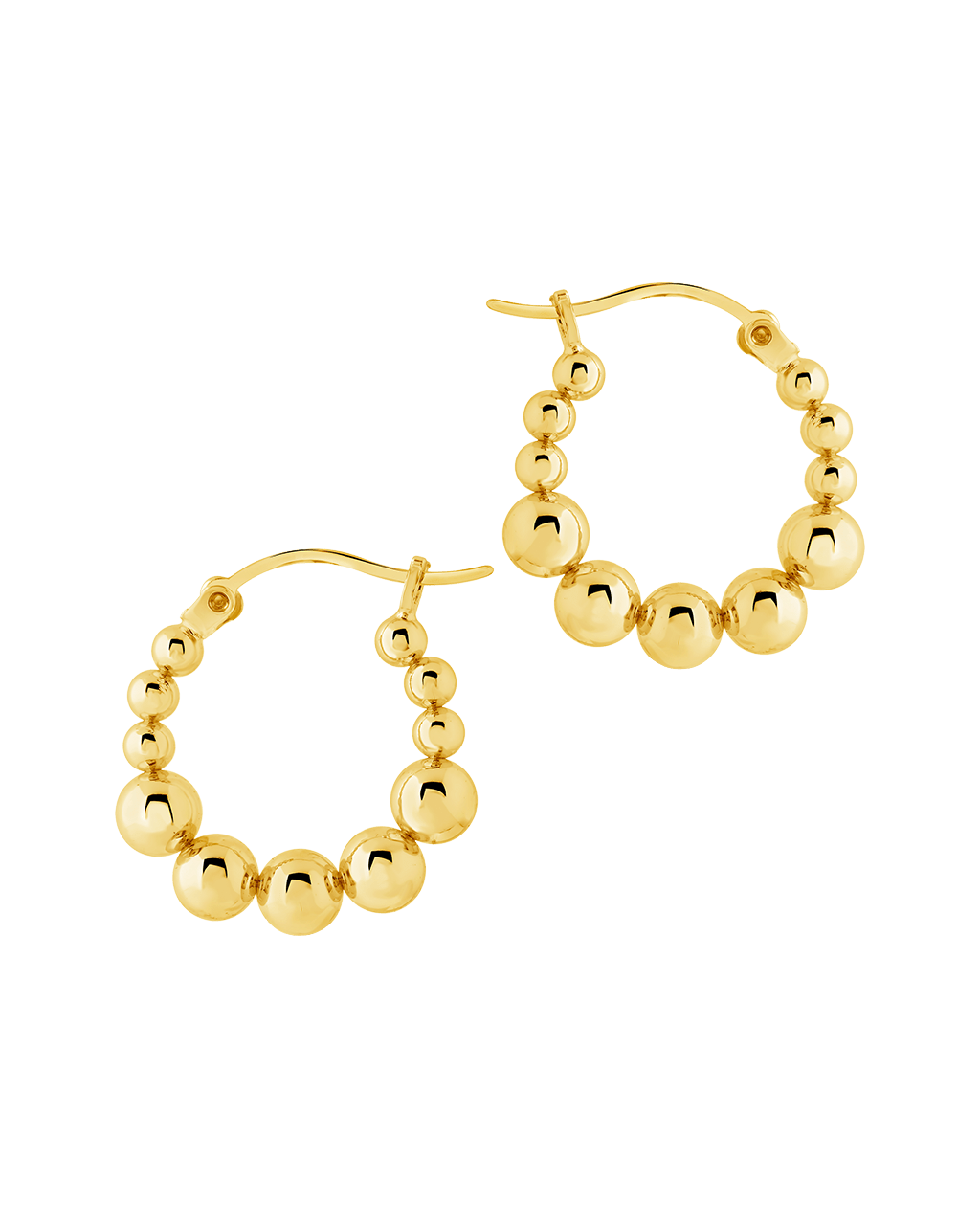 Graduated Bubble Sphere Hoop Earrings - Sterling Forever
