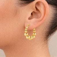 Graduated Bubble Sphere Hoop Earrings - Sterling Forever