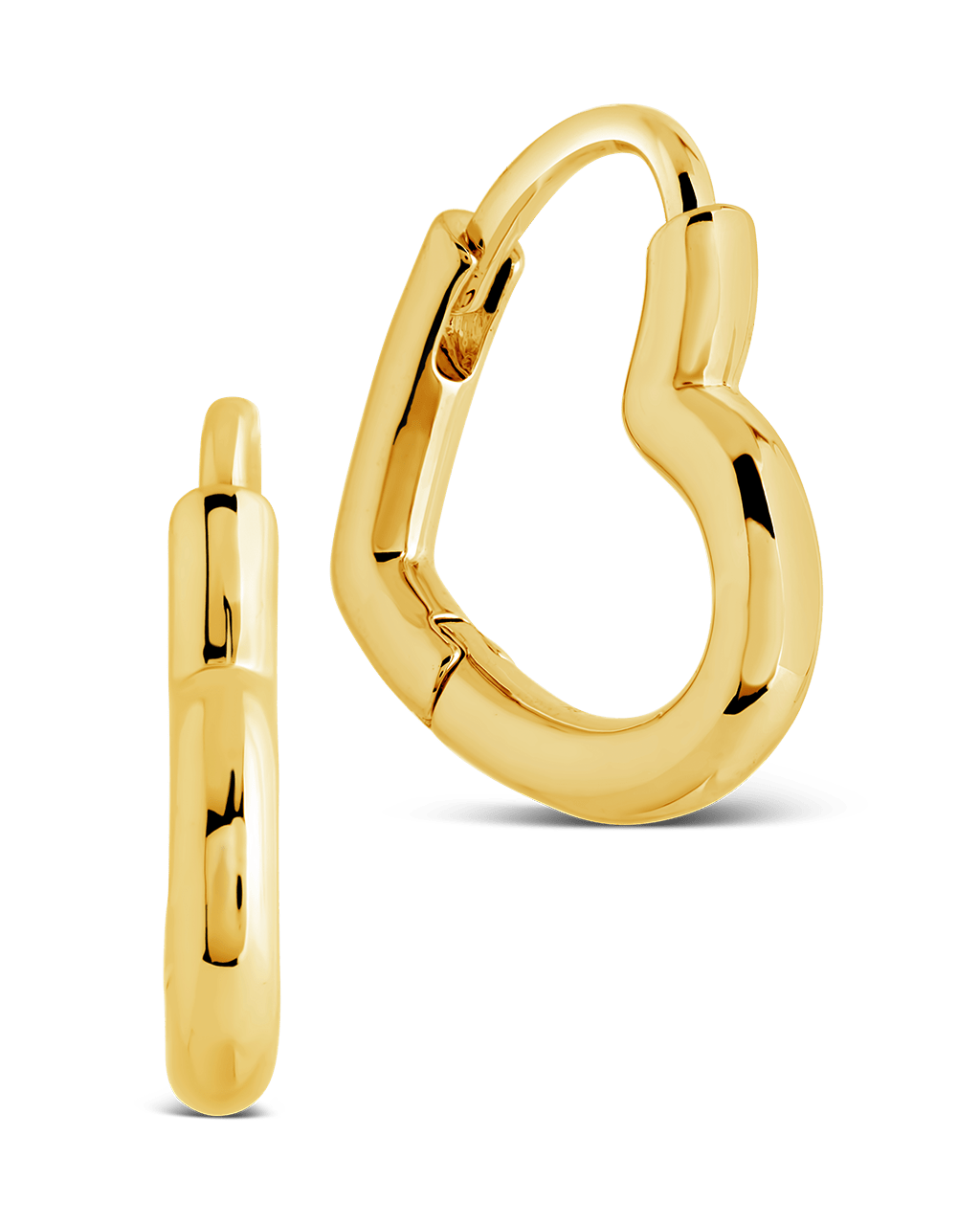 Elle Heart Micro Hoop Earrings - Sterling Forever