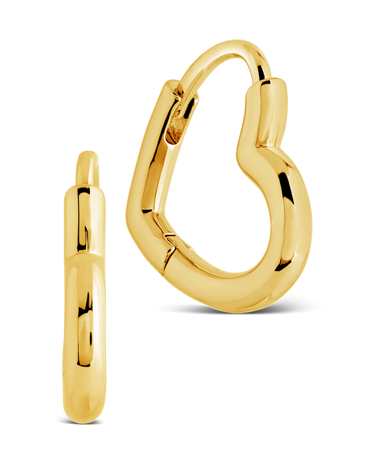 Elle Heart Micro Hoop Earrings