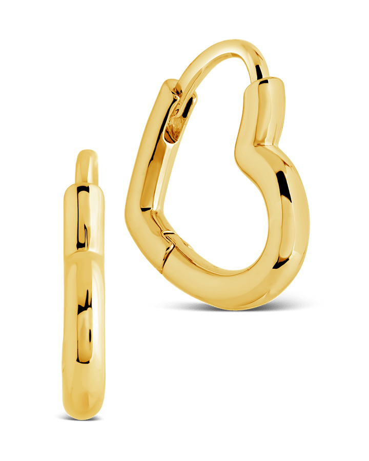 Elle Heart Micro Hoop Earrings