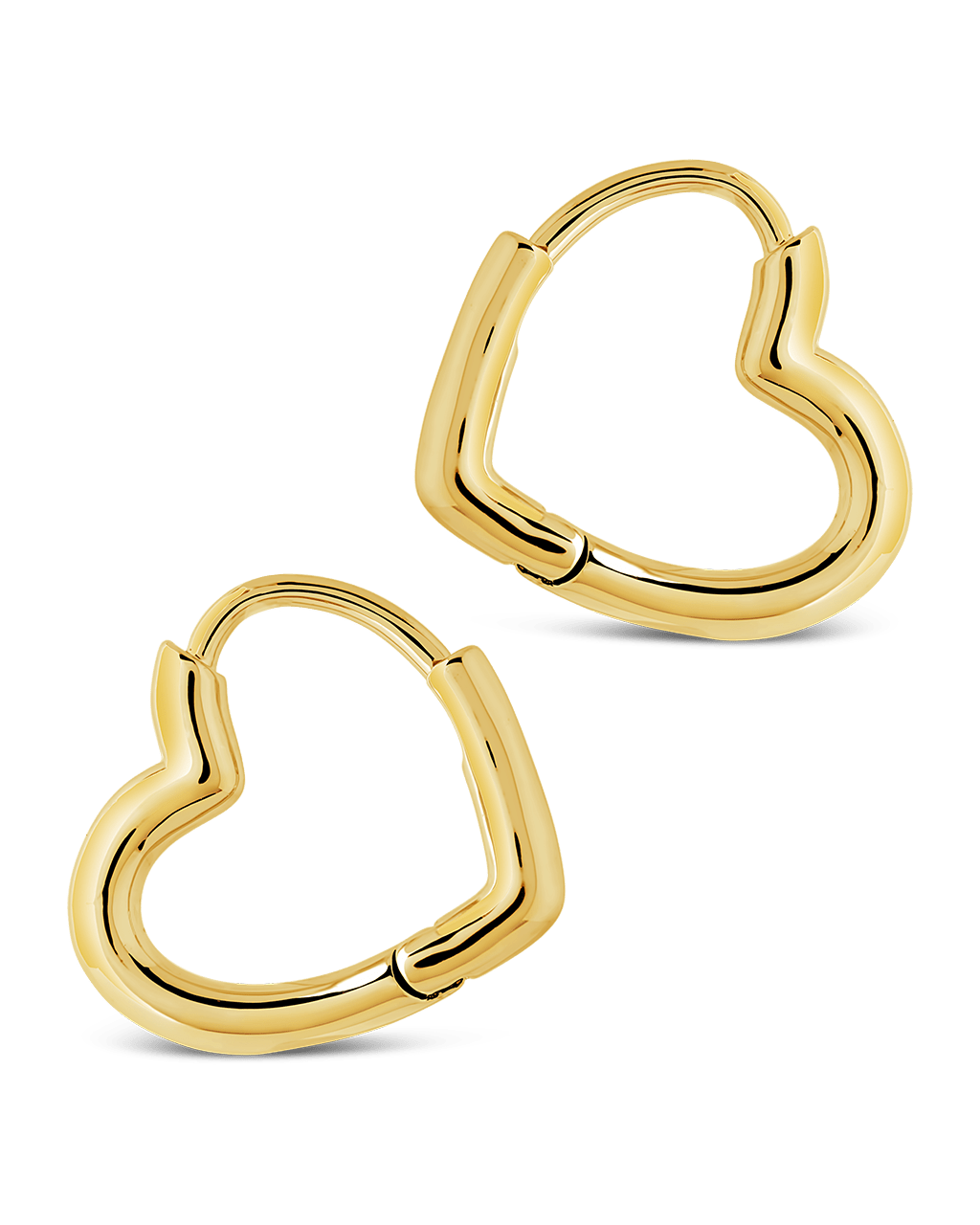 Elle Heart Micro Hoop Earrings - Sterling Forever