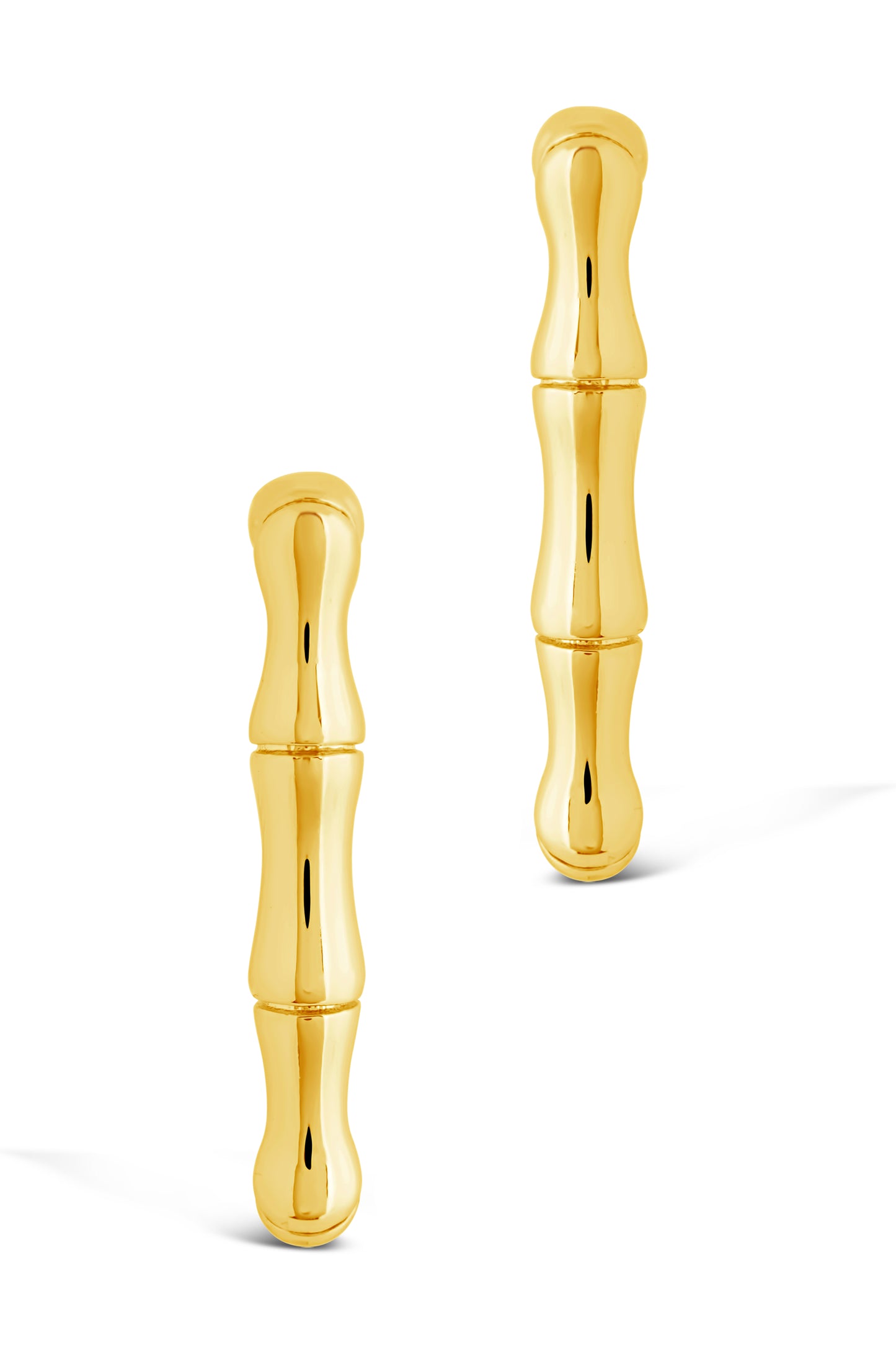 Bamboo Rectangular Hoop Earrings