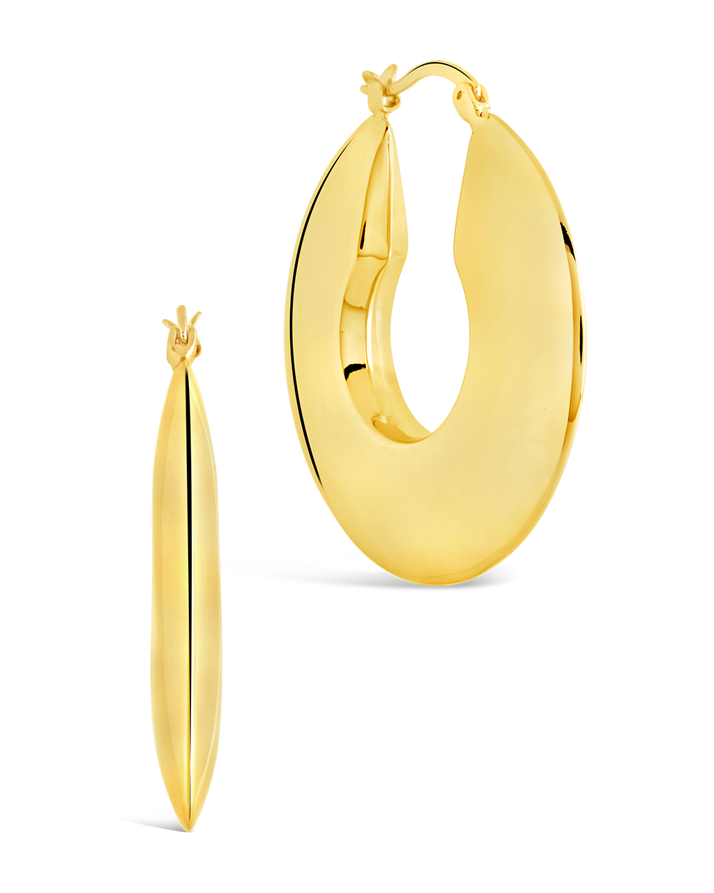 Paige Flat Tube Hoop Earrings