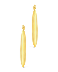 Paige Flat Tube Hoop Earrings - Sterling Forever