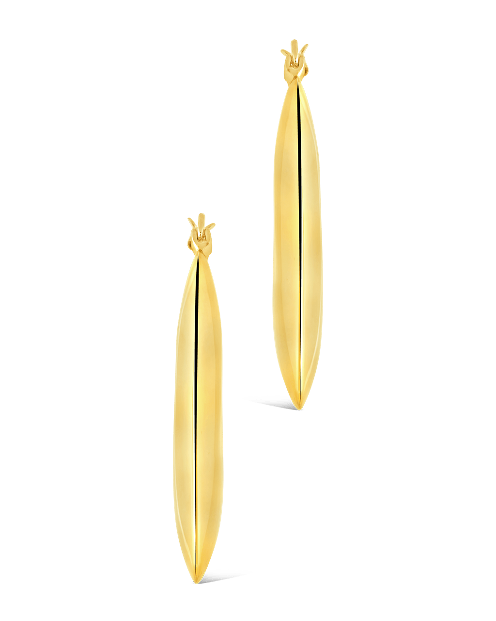 Paige Flat Tube Hoop Earrings - Sterling Forever