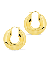 Paige Flat Tube Hoop Earrings - Sterling Forever