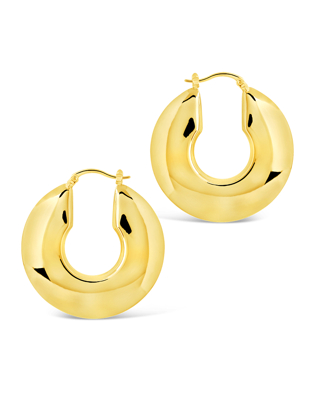 Paige Flat Tube Hoop Earrings - Sterling Forever