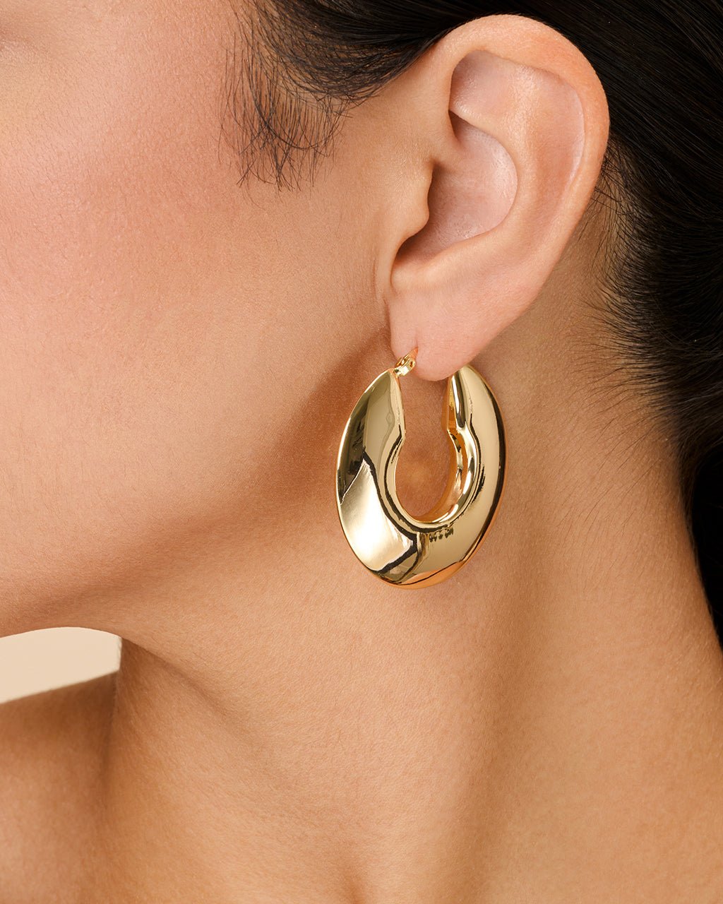 Paige Flat Tube Hoop Earrings - Sterling Forever