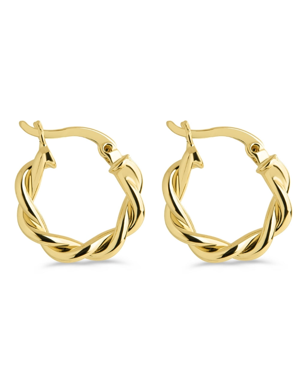 Hazel Textured Twisted Hoop Earrings
