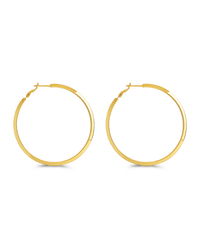 Leona Polished Hoop Earrings - Sterling Forever
