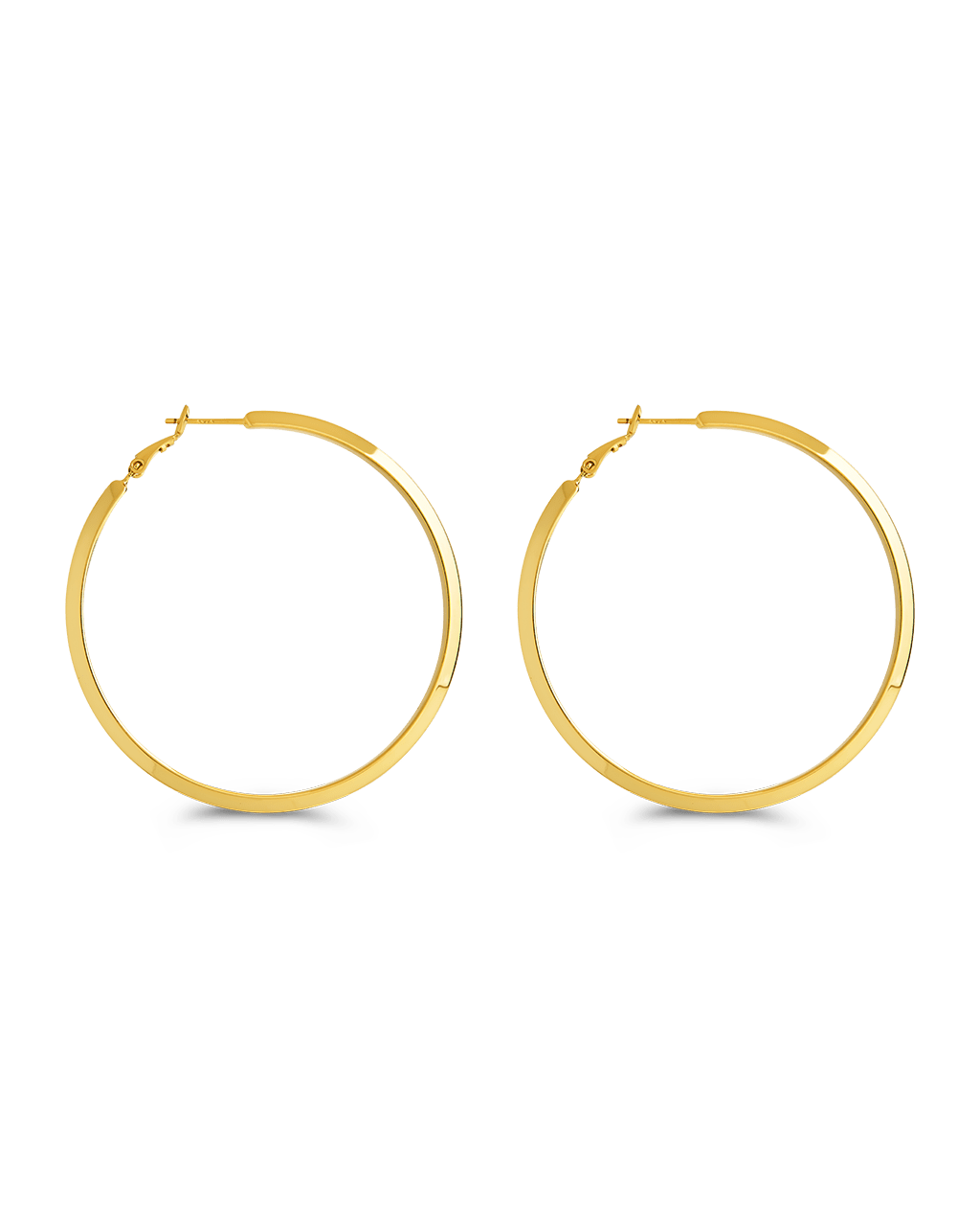 Leona Polished Hoop Earrings - Sterling Forever