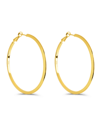 Leona Polished Hoop Earrings - Sterling Forever