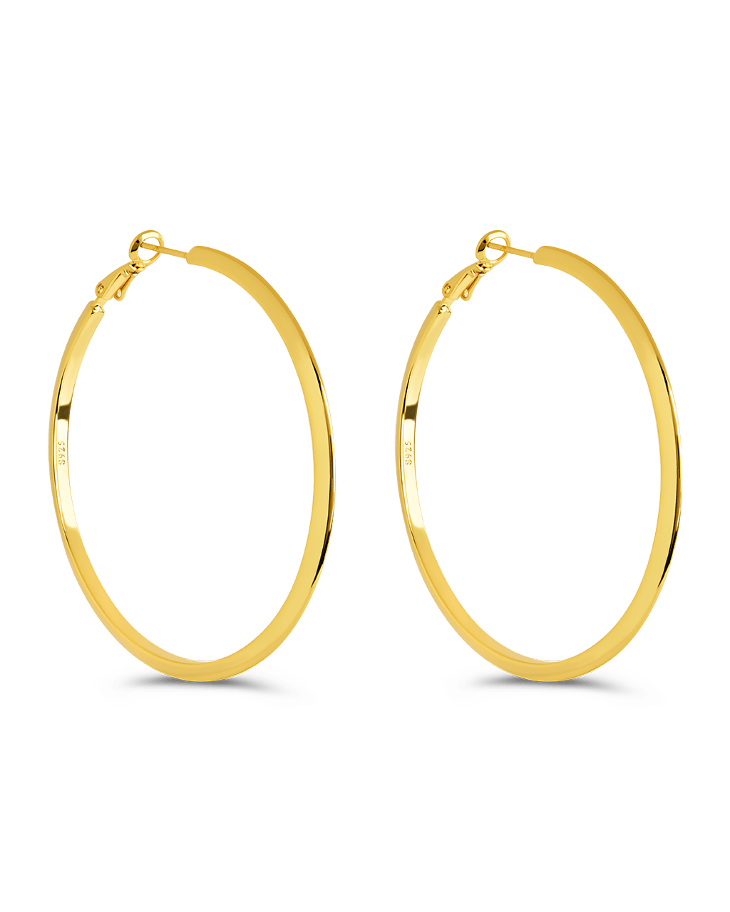 Leona Polished Hoop Earrings - Sterling Forever