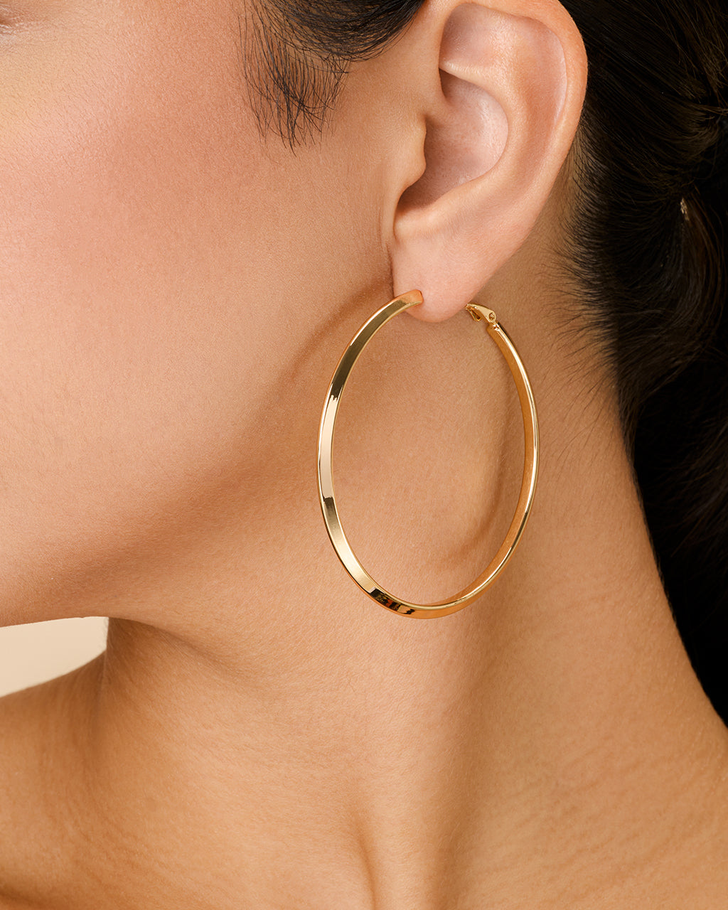 Leona Polished Hoop Earrings