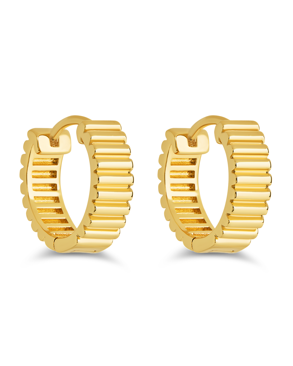 Lila Ribbed Micro Hoop Earrings