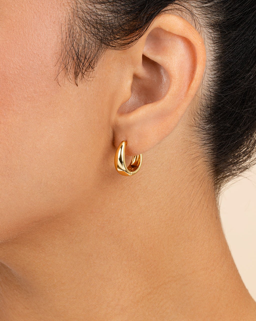 Lavina Polished Micro Hoop Earrings - Sterling Forever