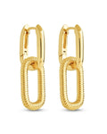 Felicity Textured Chain Link Drop Earrings - Sterling Forever